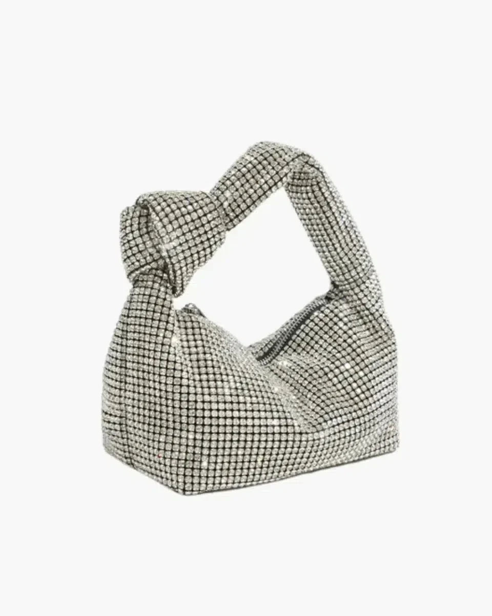 Estelle – Handmade crystal details – Rhinestone mini bag-10174665654599-Ivory Ombre