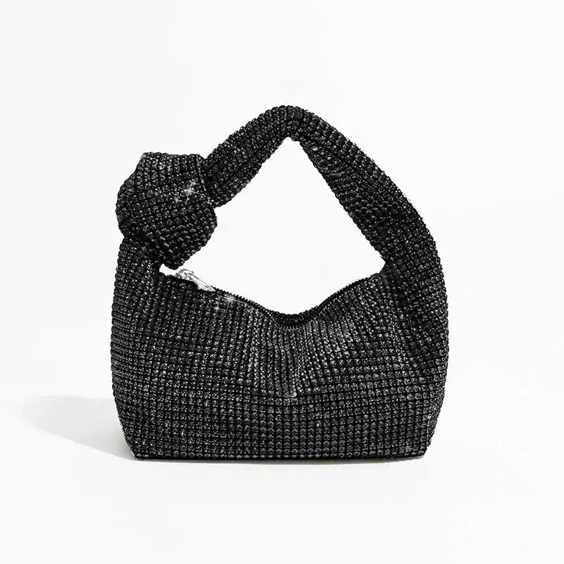 Estelle – Handmade crystal details – Rhinestone mini bag-10174665654599-Ivory Ombre