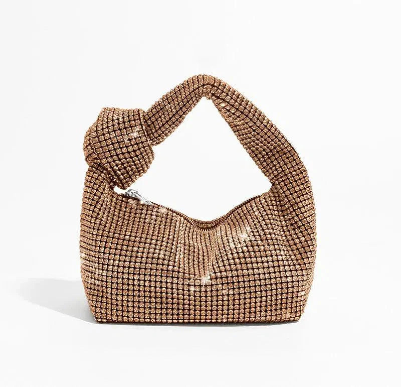 Estelle – Handmade crystal details – Rhinestone mini bag-10174665654599-Ivory Ombre
