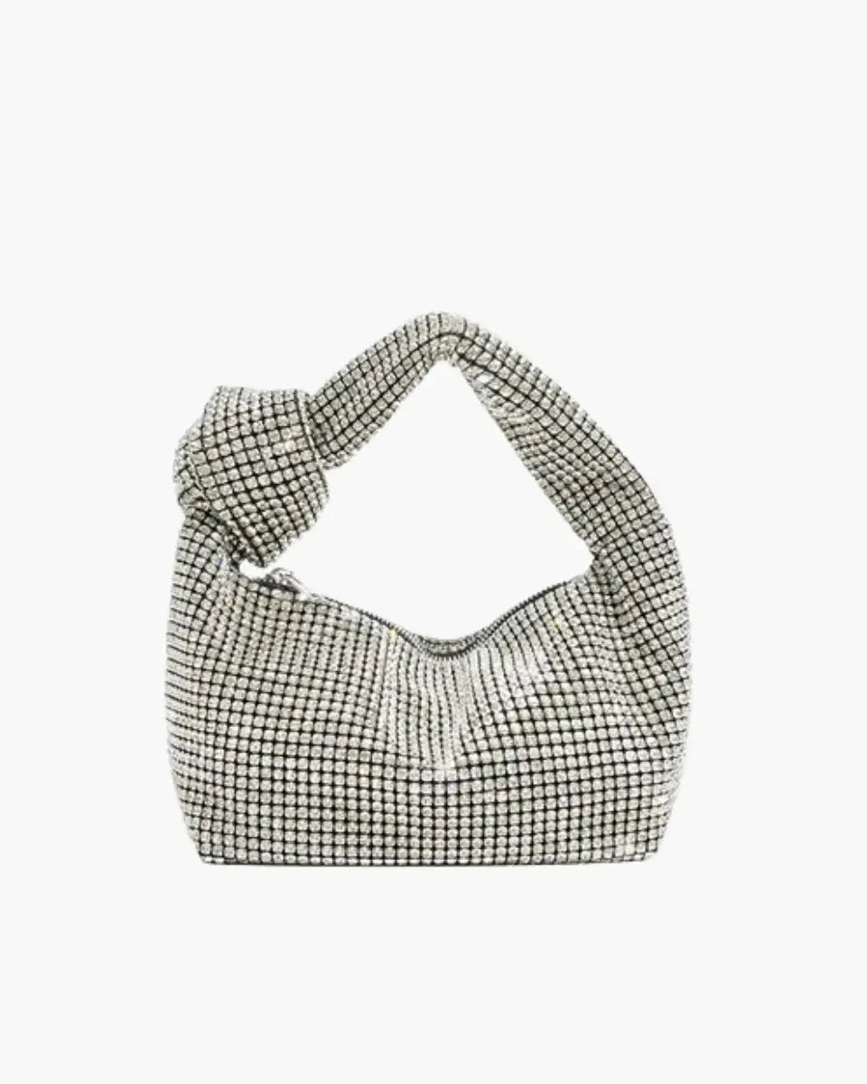 Estelle – Handmade crystal details – Rhinestone mini bag-10174665654599-Ivory Ombre