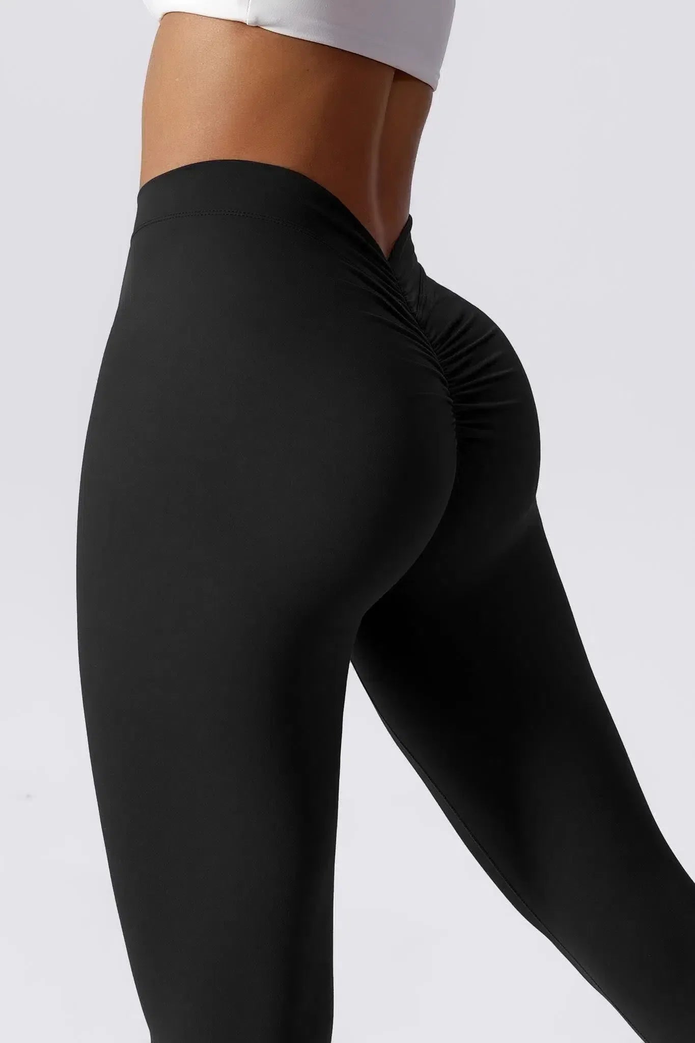 Fia – V-shaped waistband – Active leggings-15138001682816-Santi Vento Atelier