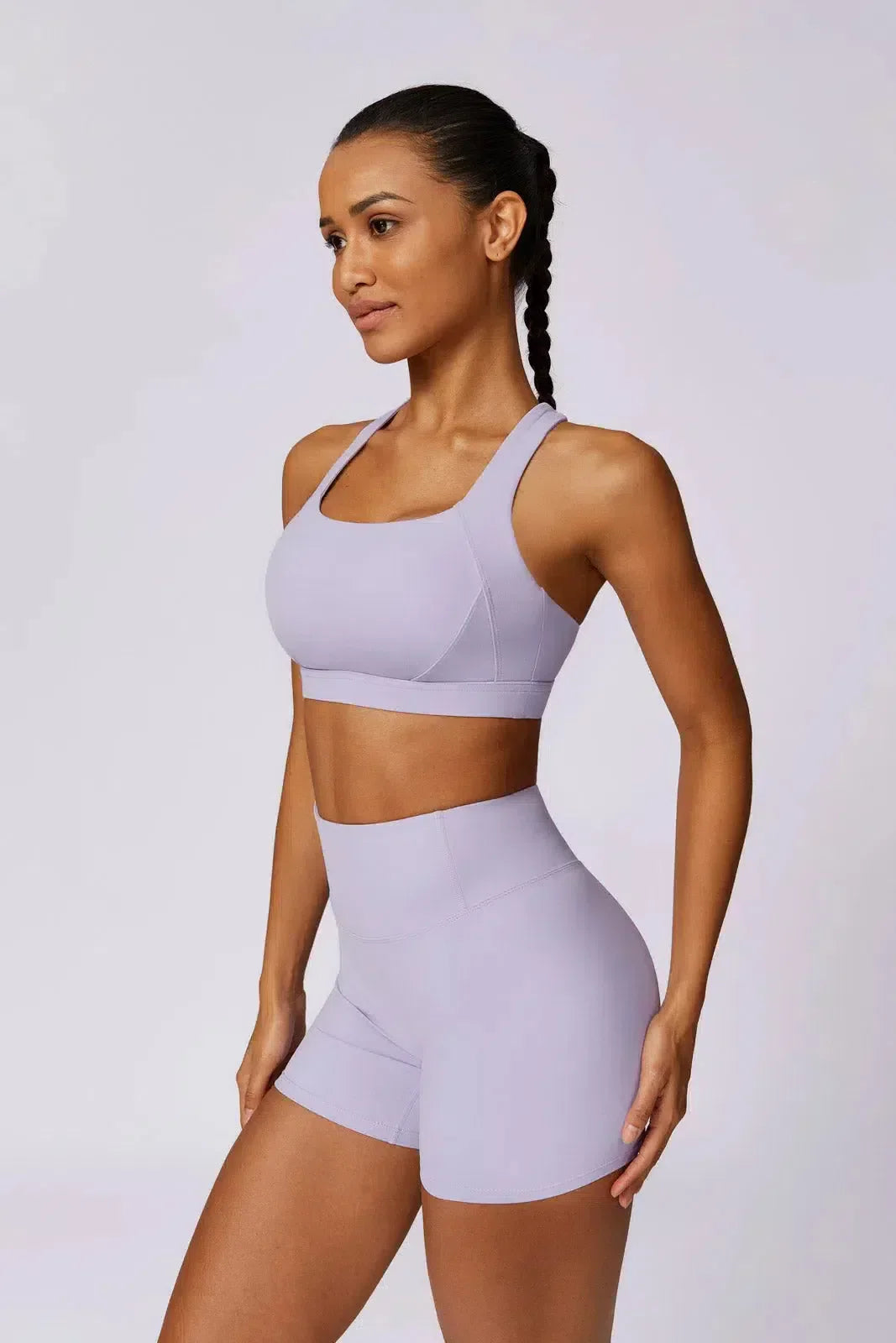 Fionnuala – High-waisted fit – Sweat-proof shorts-10174786011463-Ivory Ombre