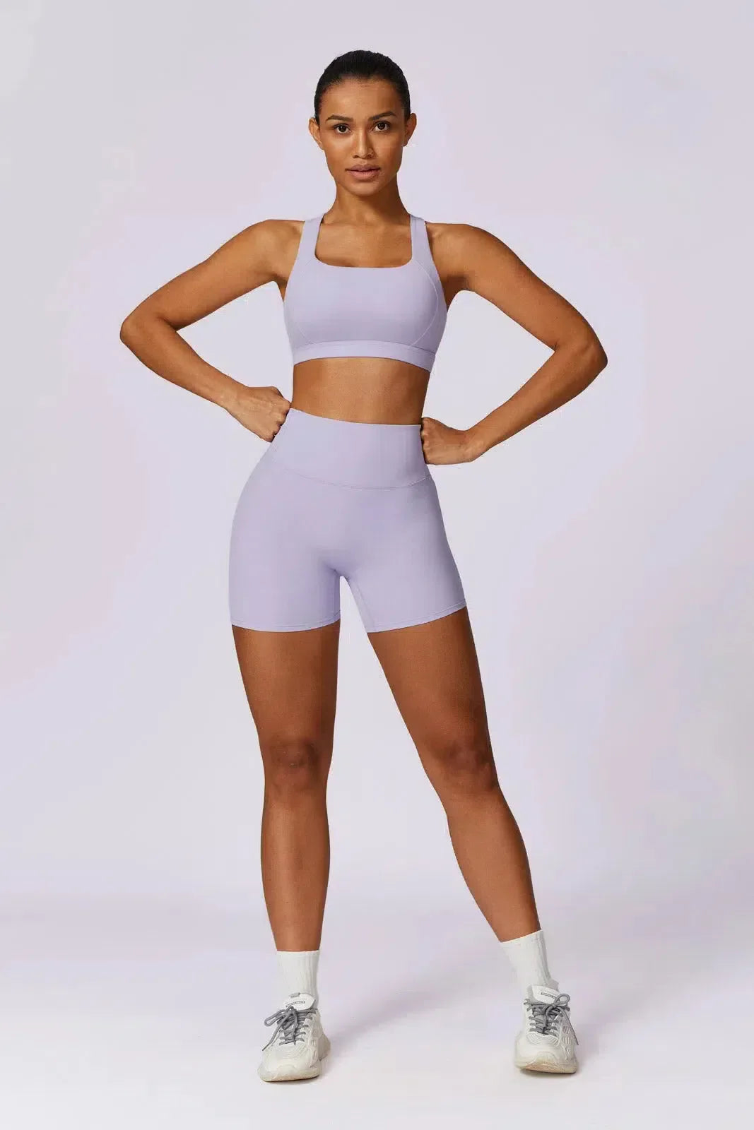 Fionnuala – High-waisted fit – Sweat-proof shorts-10174786011463-Ivory Ombre