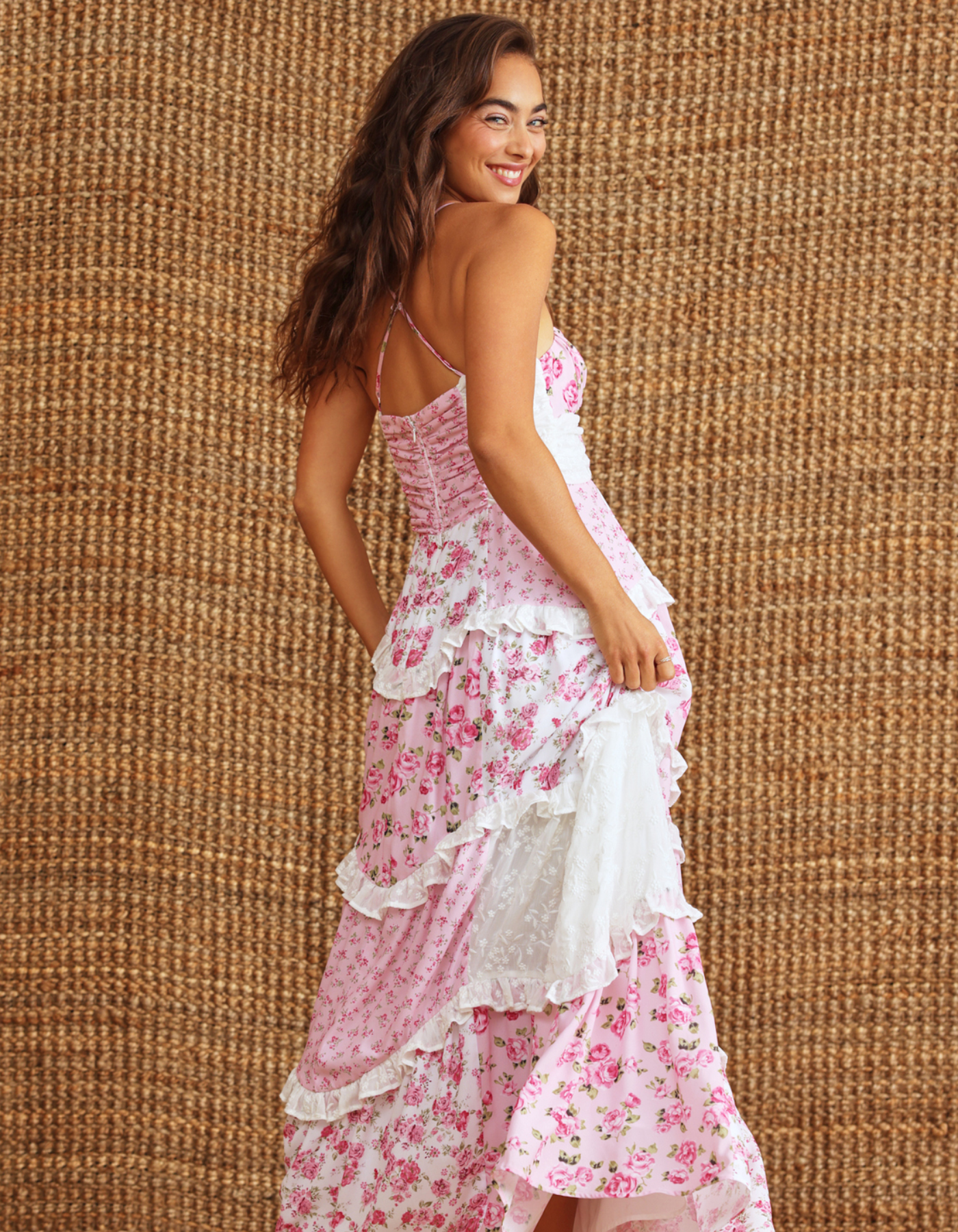 Fiorellina – Romantic patchwork – Maxi dress-10183969767751-Ivory Ombre