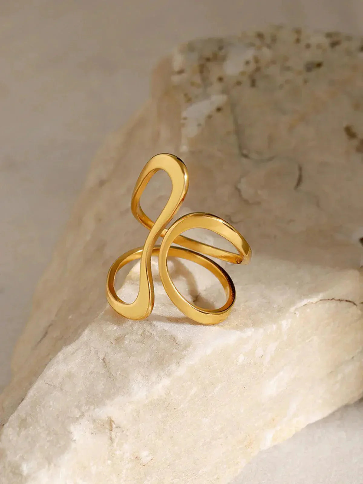 Florelle – Spiral design – Statement ring-10173353984327-Ivory Ombre