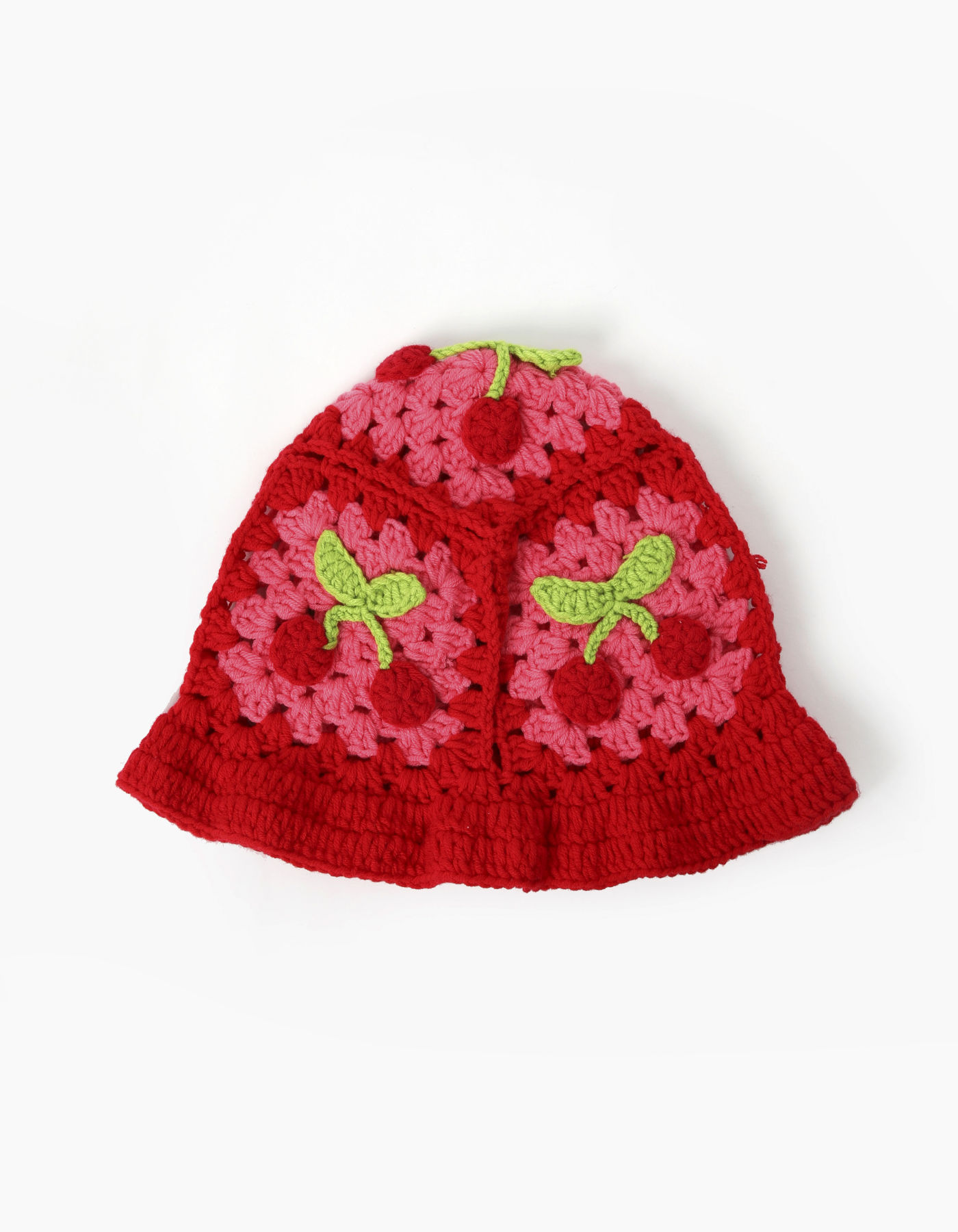 Frambella – Strawberry motif – Crochet hat-10174849777991-Ivory Ombre