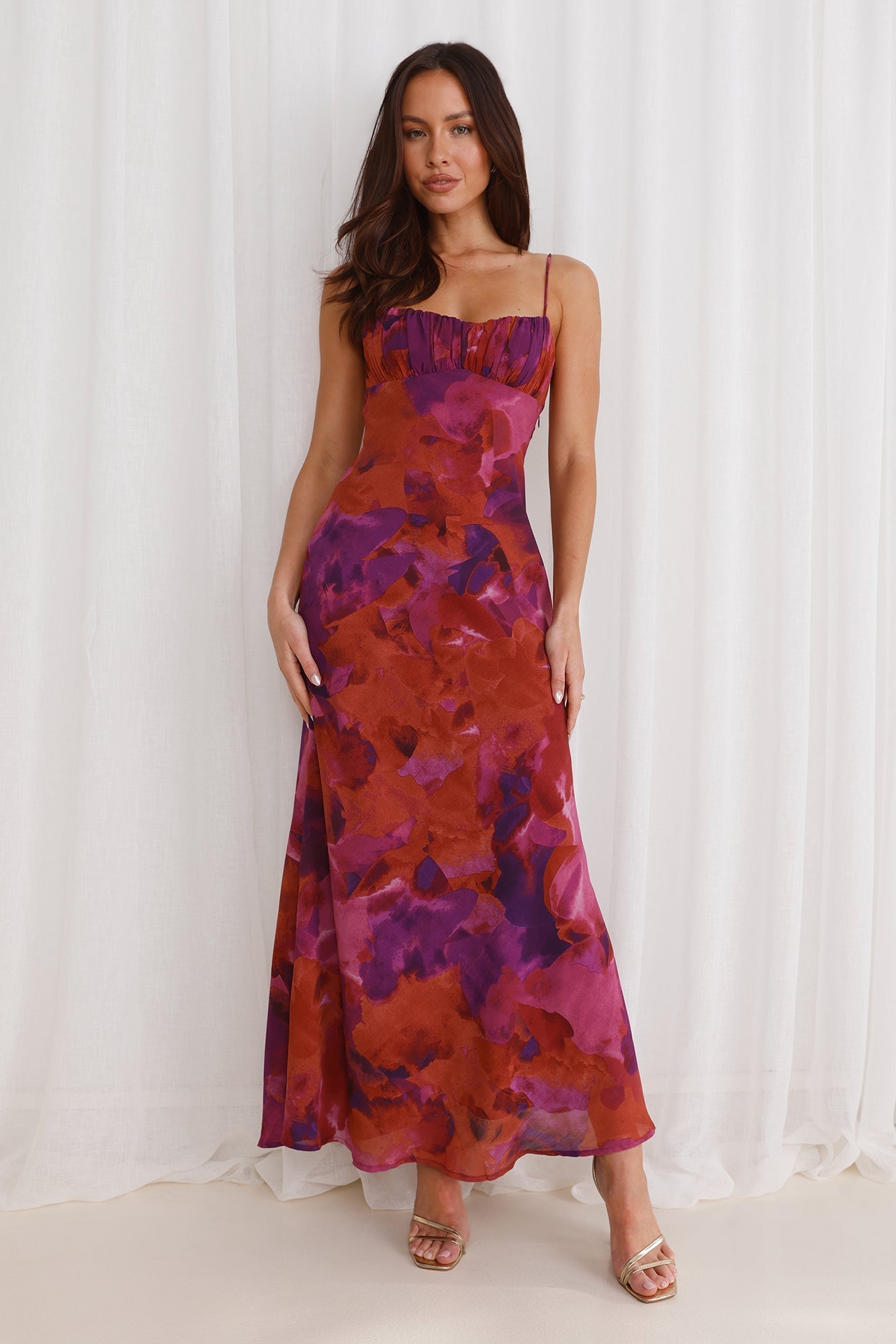 Francesca – Watercolour bloom – Slip dress-10188543033671-Ivory Ombre