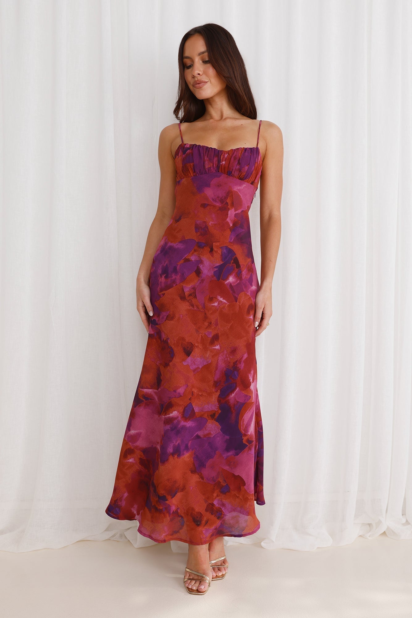 Francesca – Watercolour bloom – Slip dress-10188543033671-Ivory Ombre