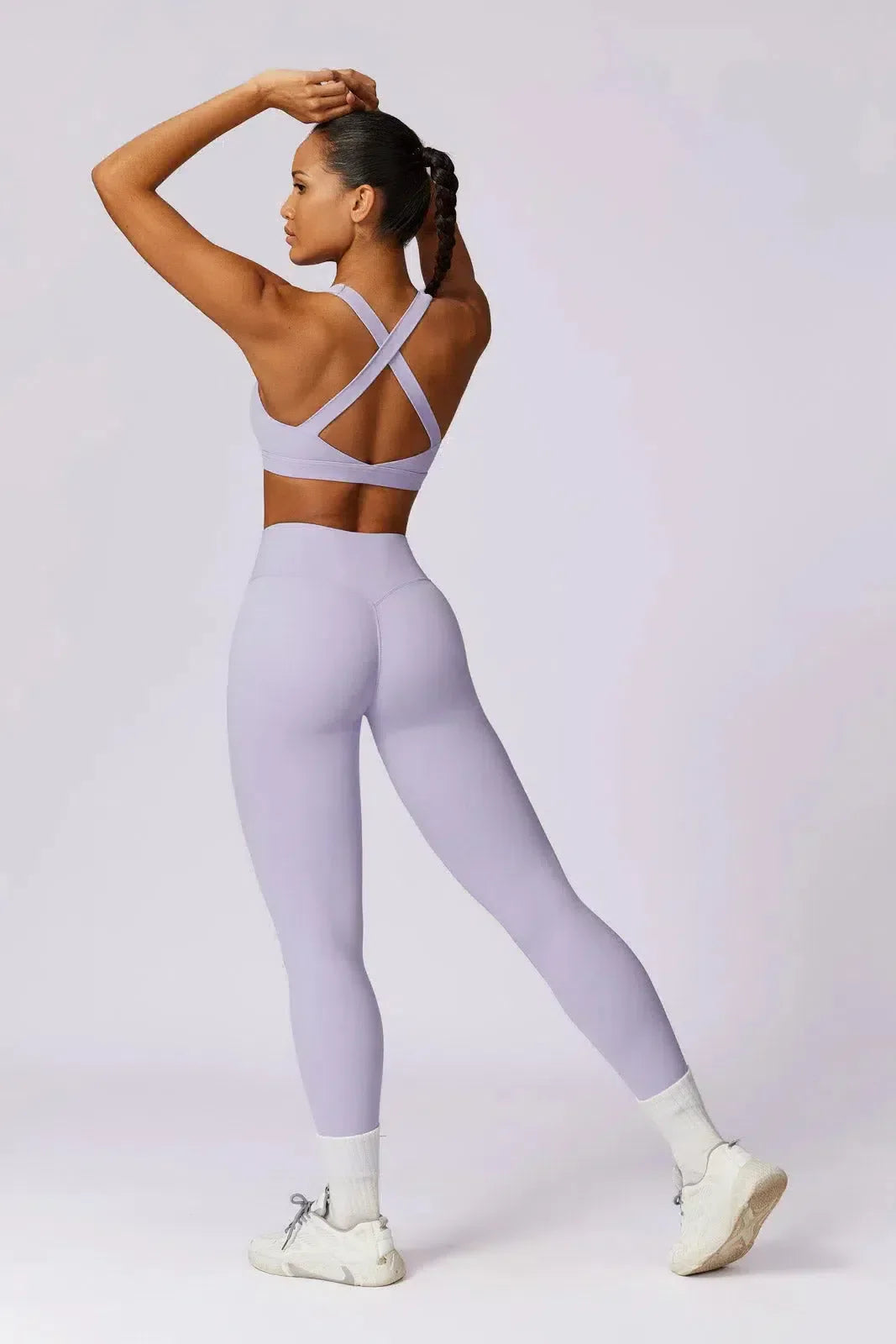 Galilea – High-waisted fit – Workout tights-10174783586631-Ivory Ombre