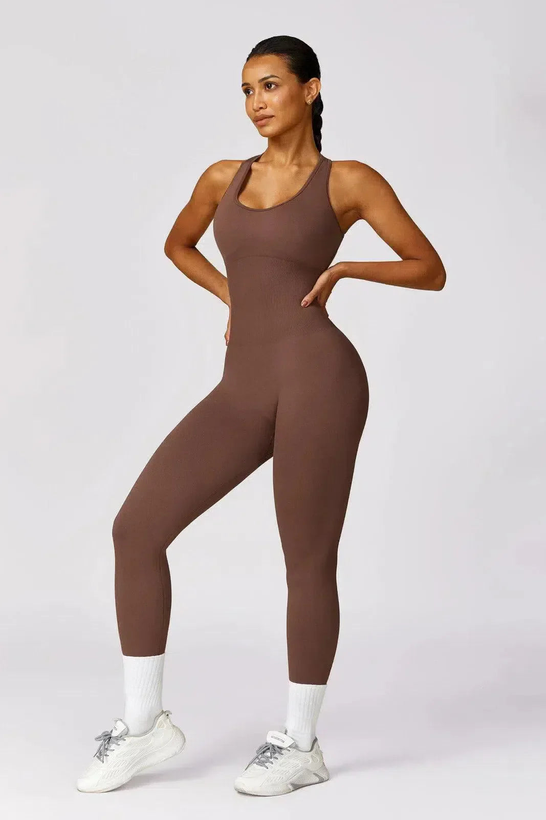 Imara – Built-in bra – All-day gym jumpsuit-10174779294023-Ivory Ombre