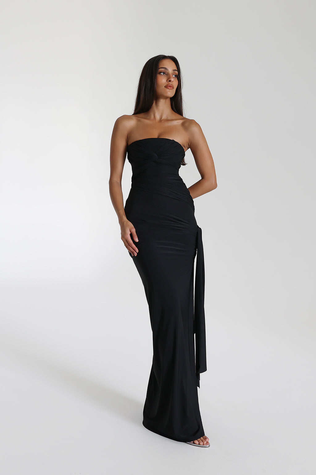 Isabella – Draped design – Maxi dress-10189557825863-Ivory Ombre