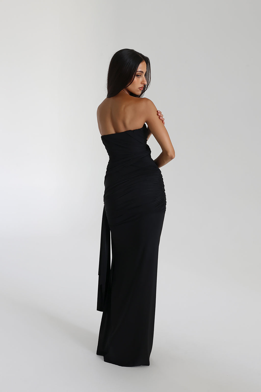 Isabella – Draped design – Maxi dress-10189557825863-Ivory Ombre