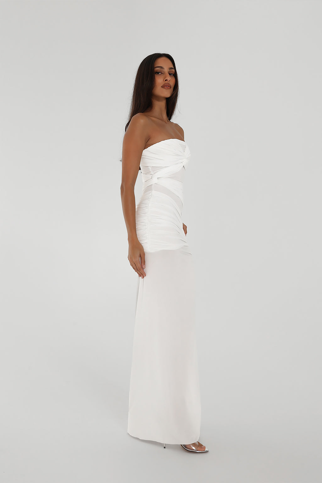 Isabella – Draped design – Maxi dress-10189557825863-Ivory Ombre