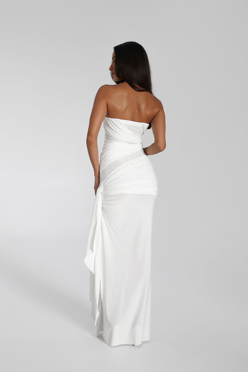 Isabella – Draped design – Maxi dress-10189557825863-Ivory Ombre