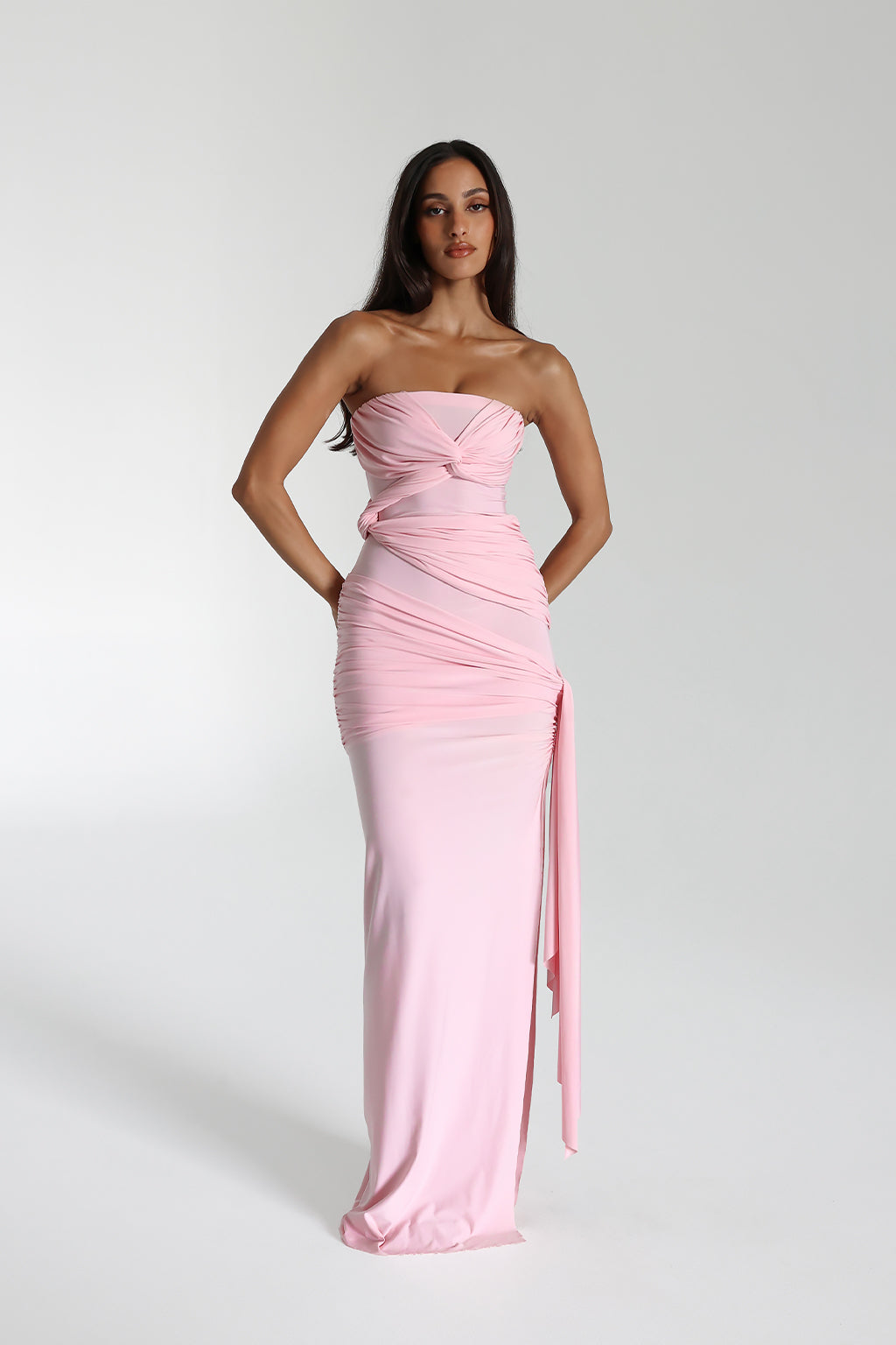 Isabella – Draped design – Maxi dress-10189557825863-Ivory Ombre