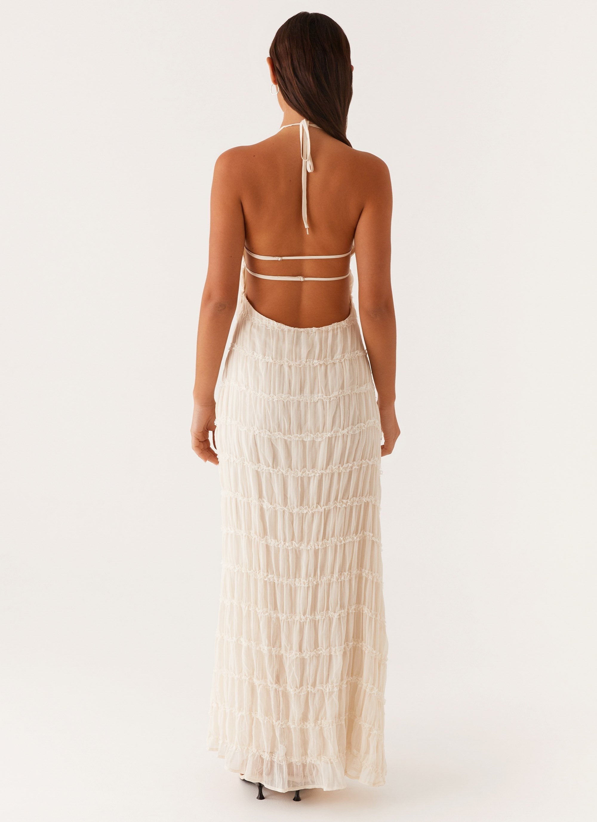 Isadora – Ethereal elegance – Halter maxi dress-10174731944263-Ivory Ombre