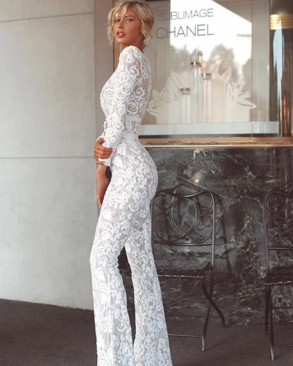 Juliette – Defined waist – Jumpsuit-10174842110279-Ivory Ombre