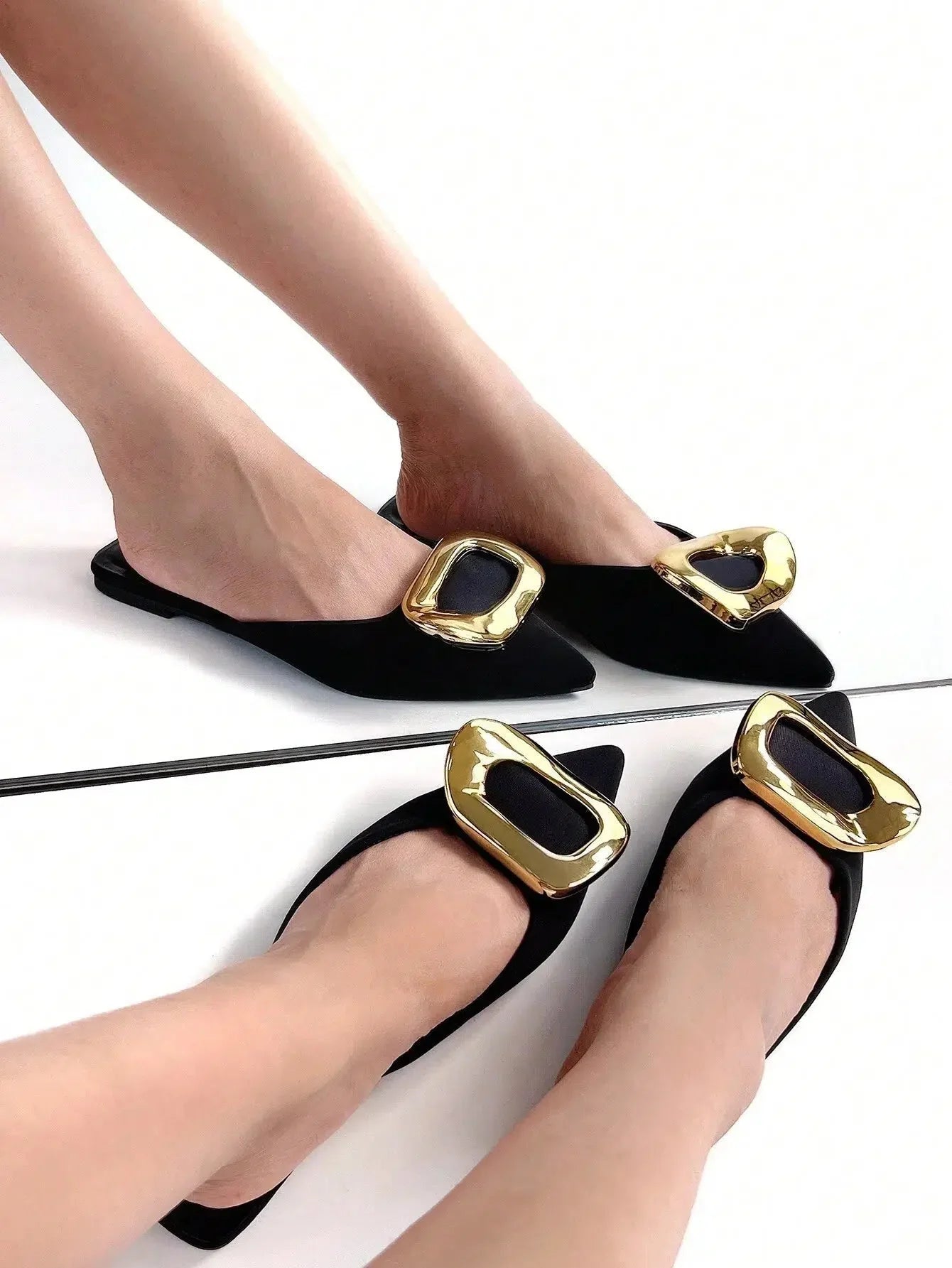 Julisse – Gold buckle – Slides-10174769135943-Ivory Ombre