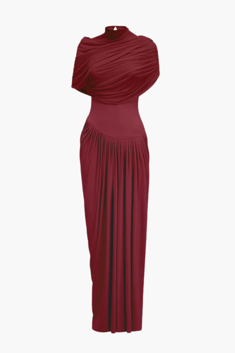 Katherine – Draped silhouette – One-shoulder evening gown-10178268004679-Ivory Ombre