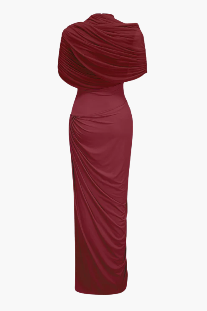 Katherine – Draped silhouette – One-shoulder evening gown-10178268004679-Ivory Ombre