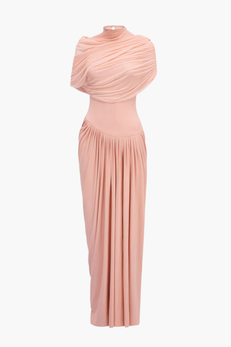 Katherine – Draped silhouette – One-shoulder evening gown-10178268004679-Ivory Ombre