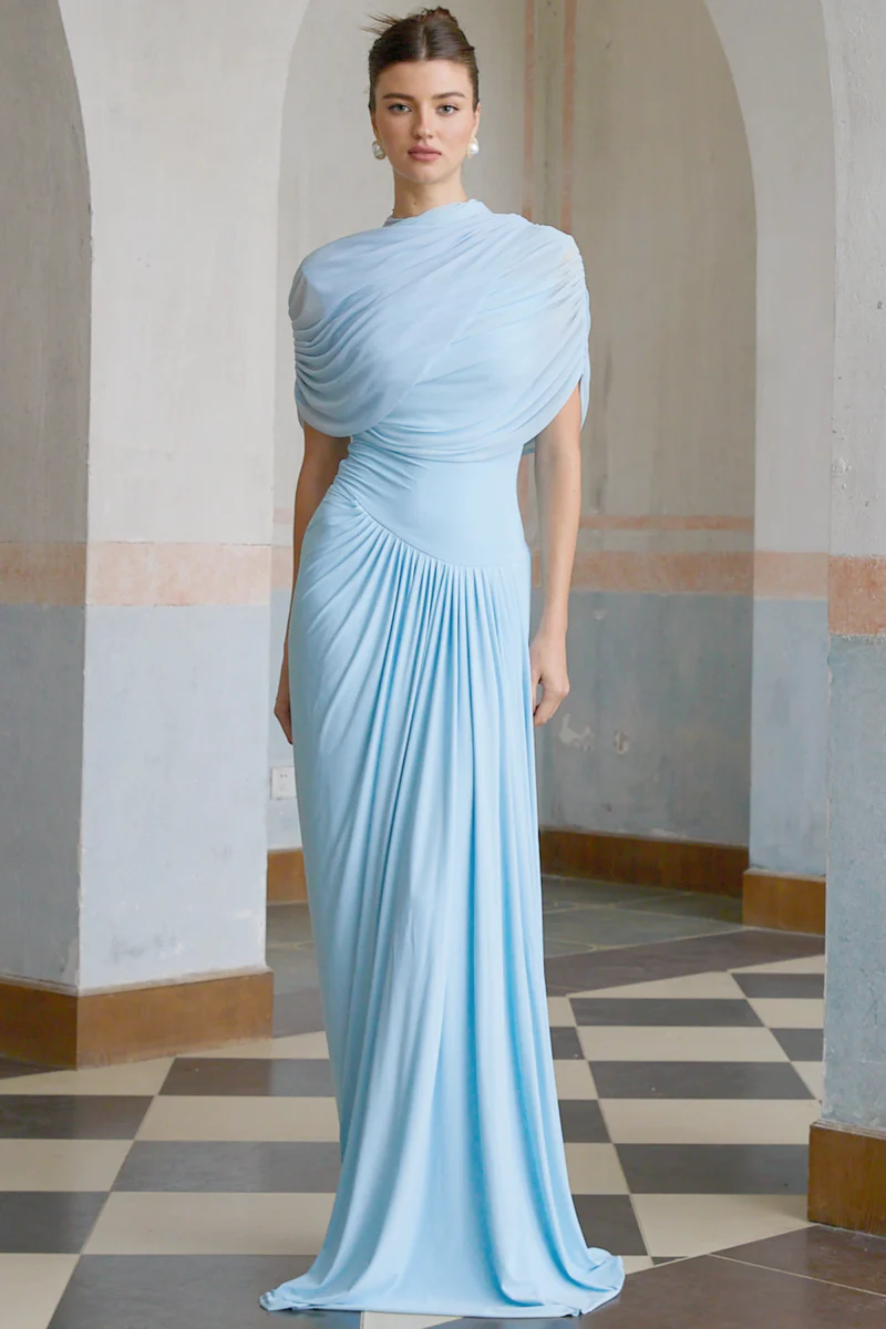 Katherine – Draped silhouette – One-shoulder evening gown-10178268004679-Ivory Ombre