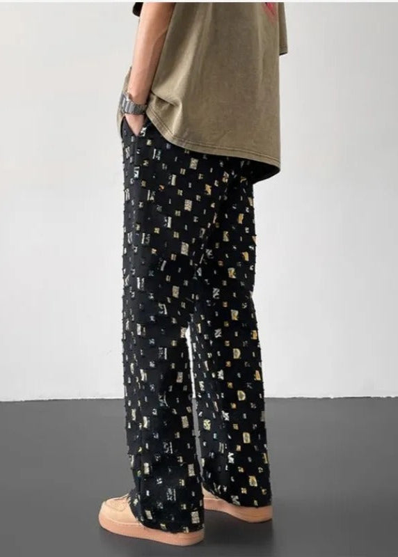 Ken – Cut-out mosaic – Relaxed trousers-10174867931463-Ivory Ombre