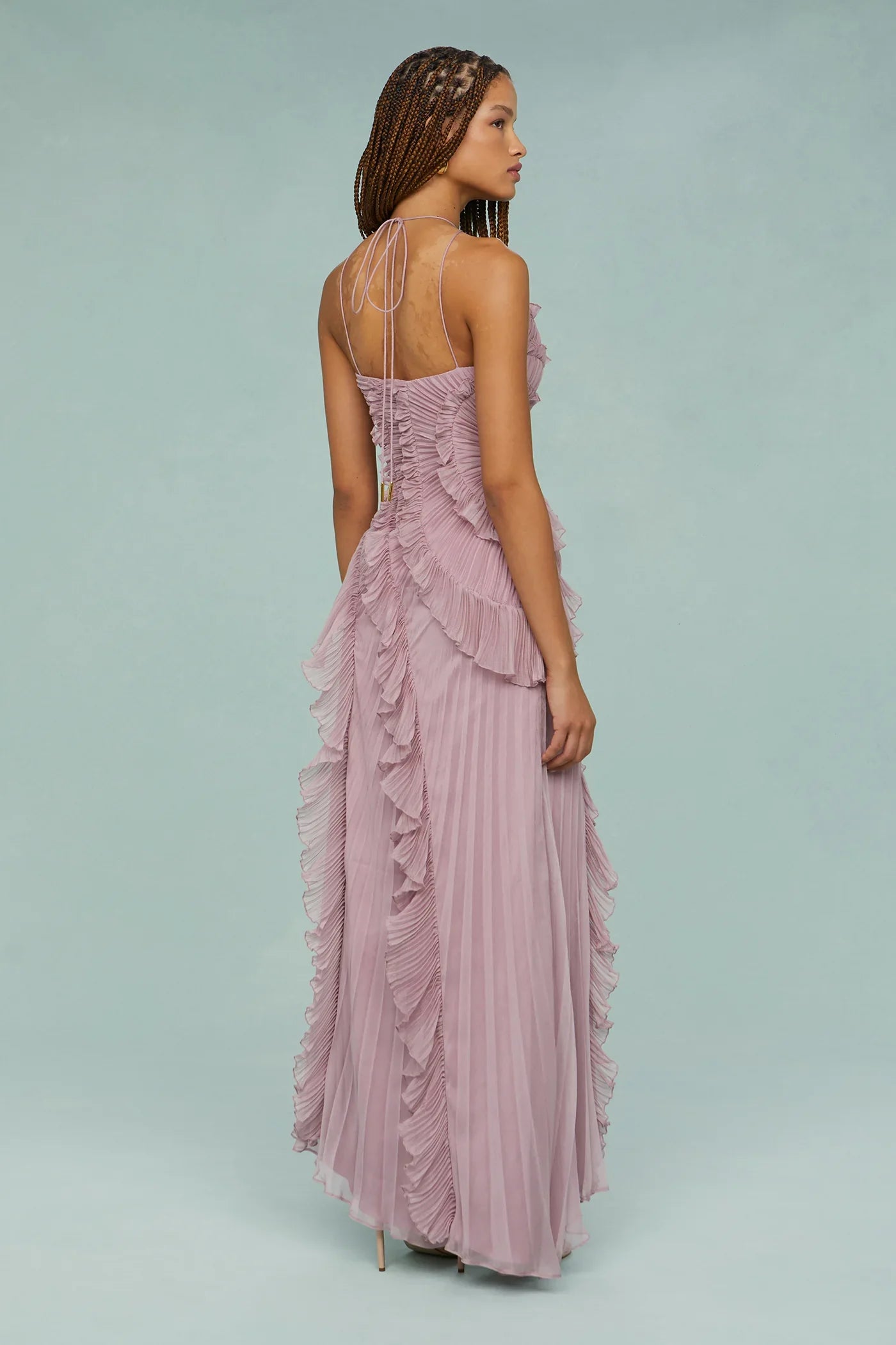 Lavirea – Sculpted pleats – One-shoulder midi dress-15161108824448-Santi Vento Atelier