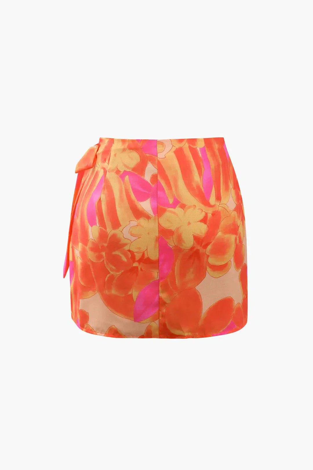 Lazetta – Knot side wrap – Mini skirt-10174844240199-Ivory Ombre