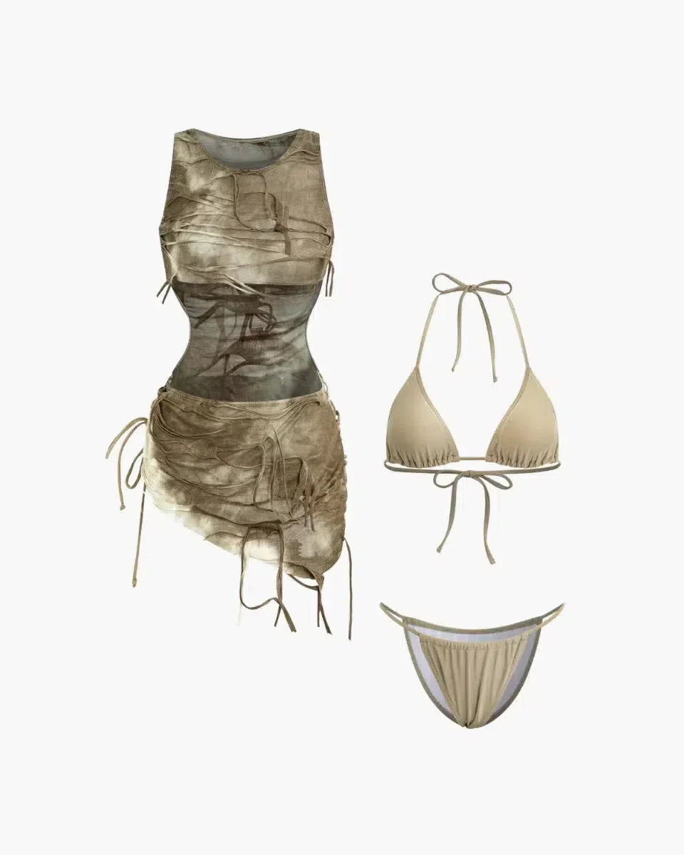 Lazina – Vibrant colors – Tie-dye bikini set-10174710743367-Ivory Ombre