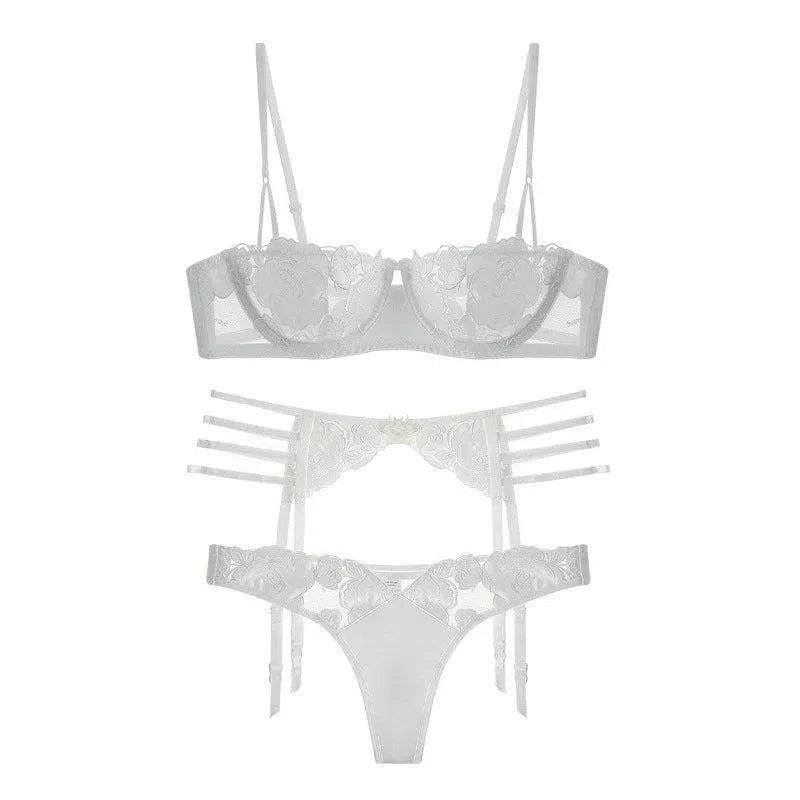Liliosa – Rose embroidered – Lingerie set-10174861017415-Ivory Ombre