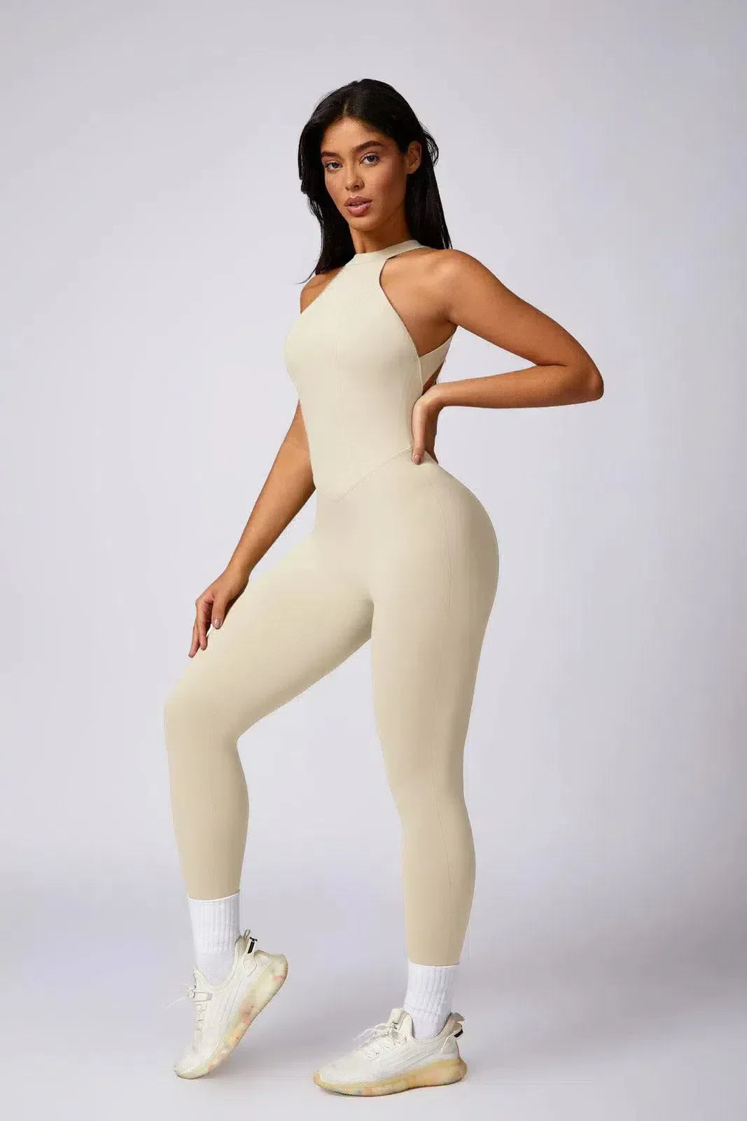 Lolanda – Open-back design – Relaxed fit jumpsuit-10174776770887-Ivory Ombre