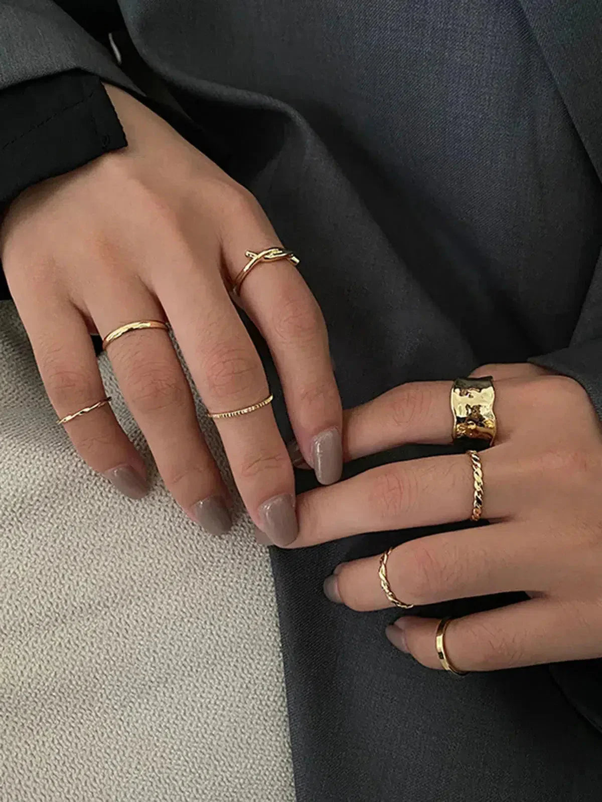 Lorena Elegante – Minimalist design – Ring set-10173354115399-Ivory Ombre