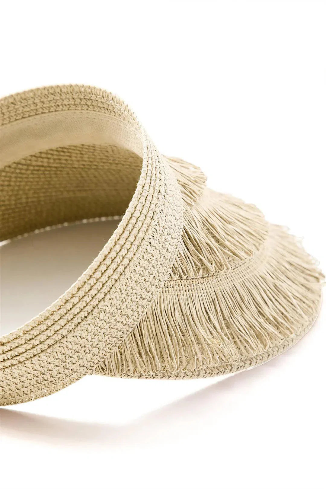 Lorielle – Summer fringe – Wide-brim visor-10174659854663-Ivory Ombre