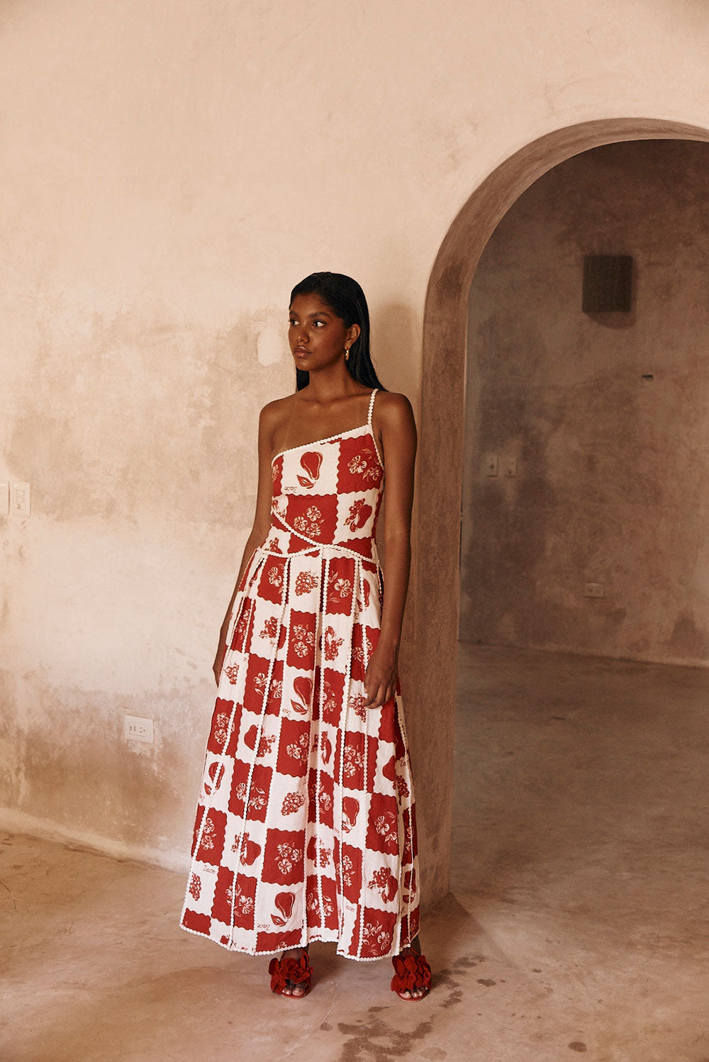 Luca Bella – Floral print – Maxi dress-10197784297799-Ivory Ombre