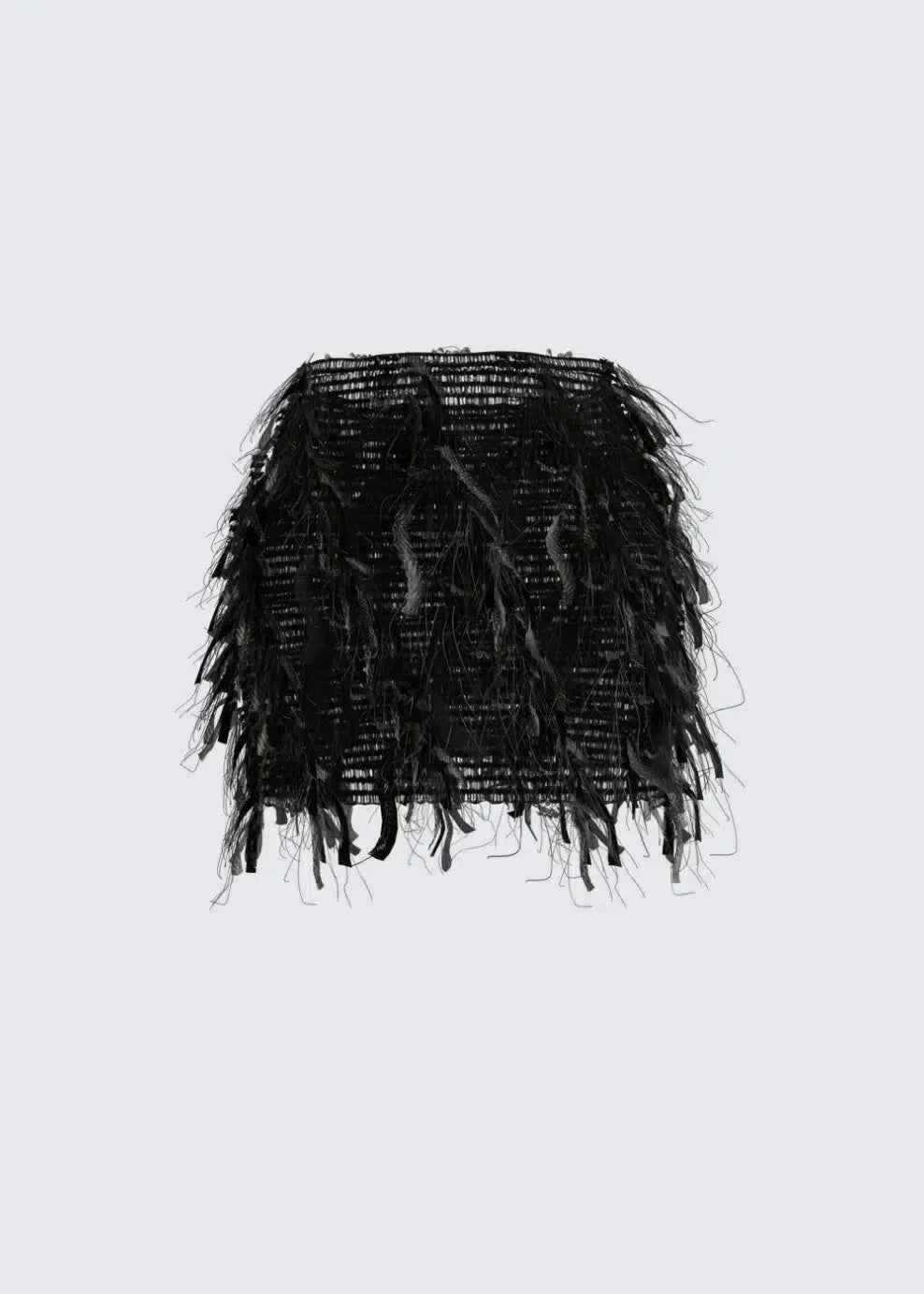 Luciana – Fringed texture – Ruffle skirt-10174844043591-Ivory Ombre