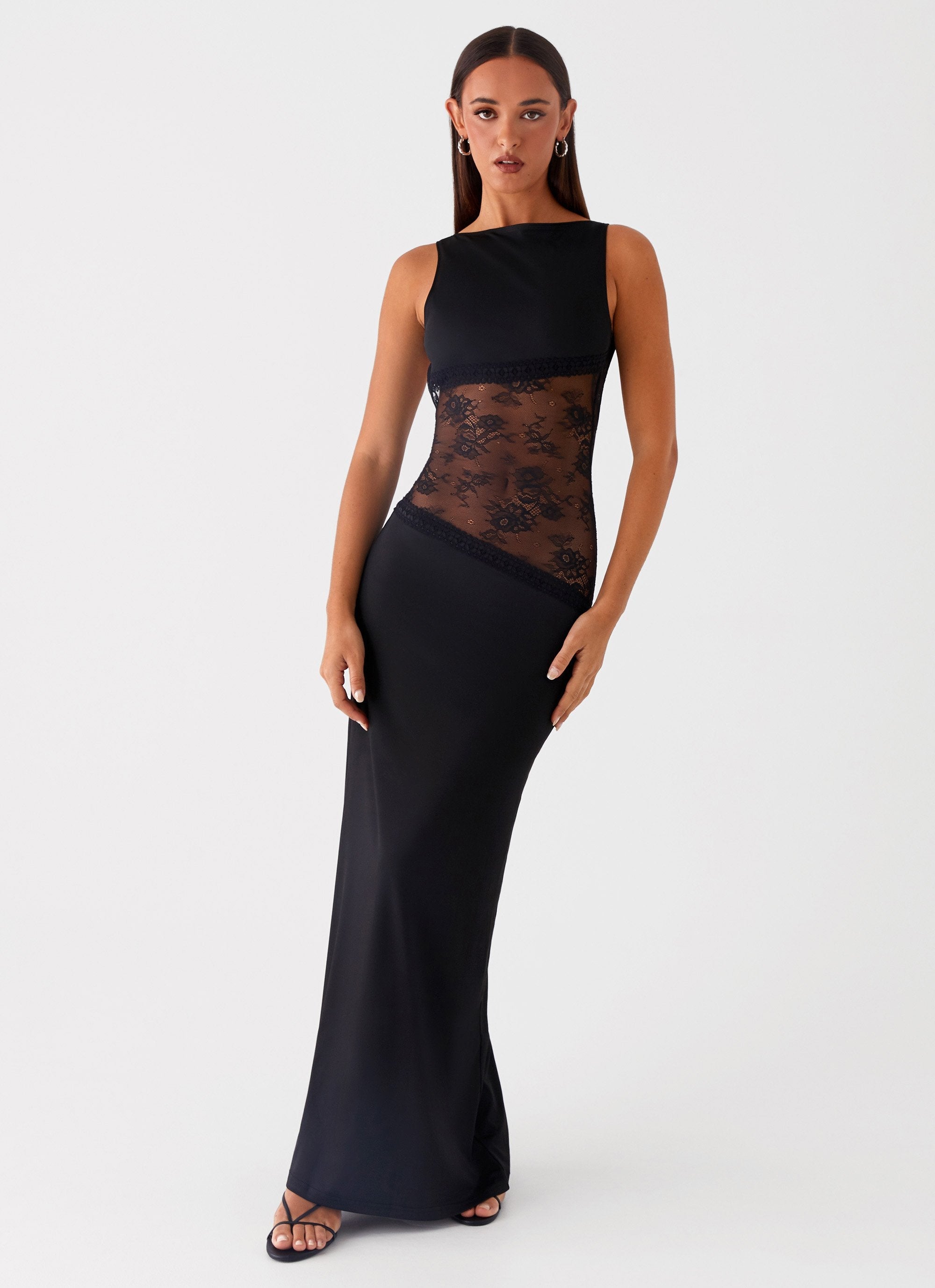 Lucindae – Flowing silhouette – Maxi dress-10174740332871-Ivory Ombre