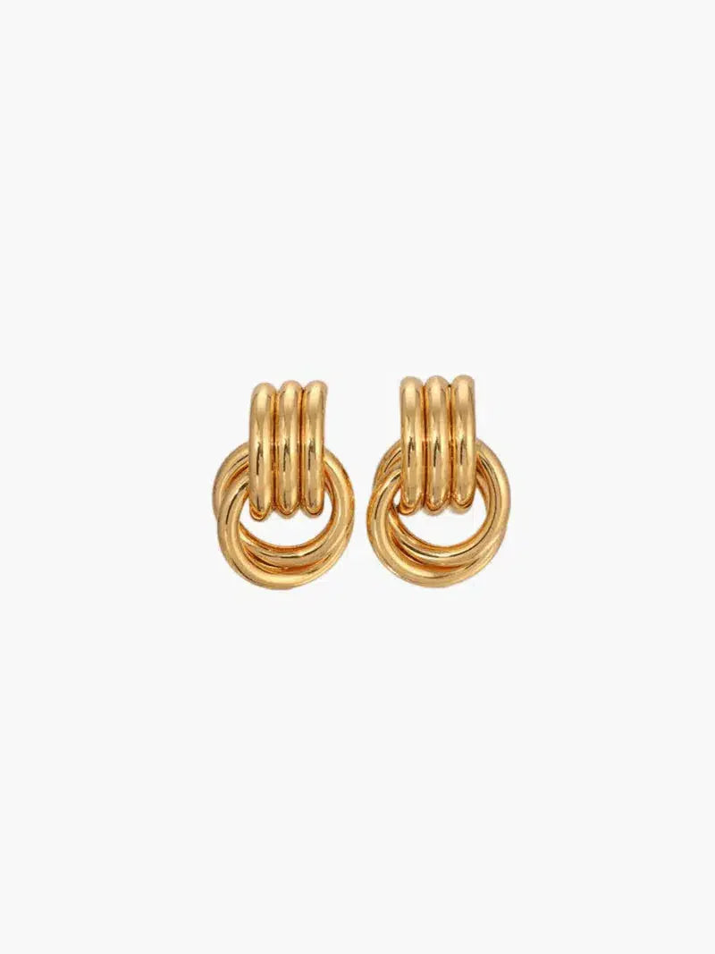 Luisa – Hollow design – Mini hoop earrings-10173354574151-Ivory Ombre