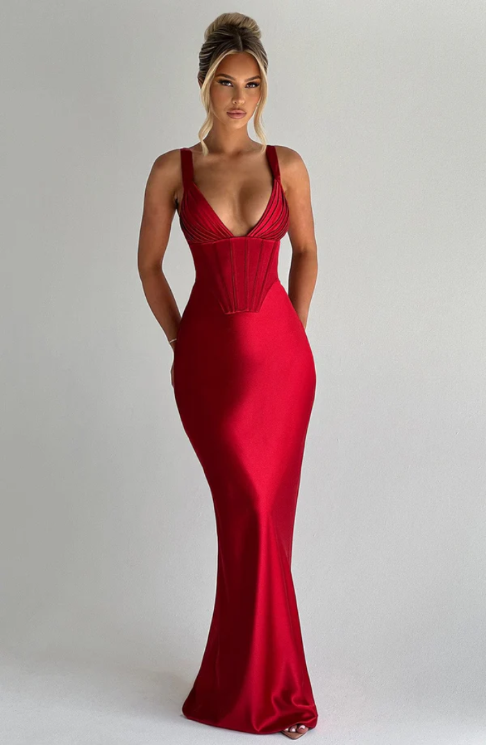 Lumivette – Sculpted elegance – Evening gown-10174863638855-Ivory Ombre