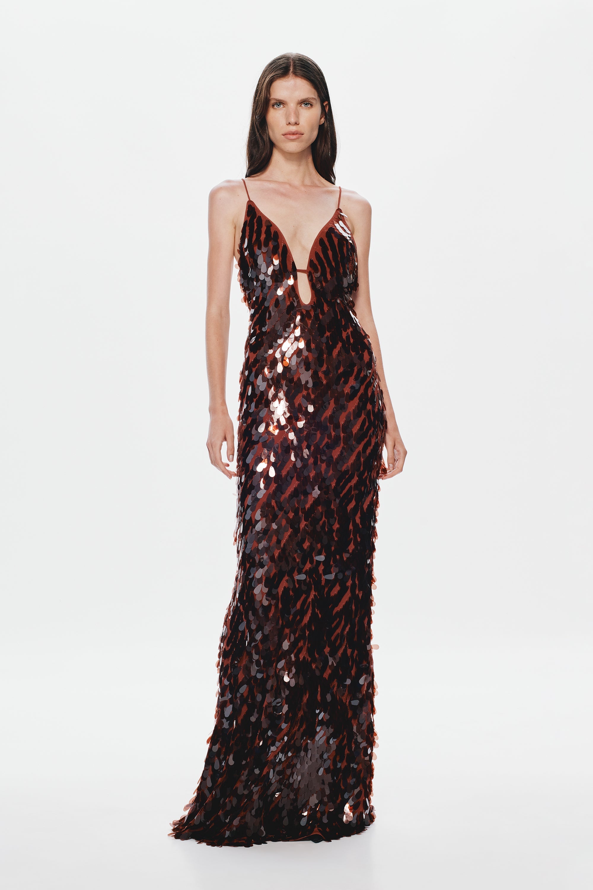Lunaria – Sequin shimmer – Maxi dress-10183593296199-Ivory Ombre