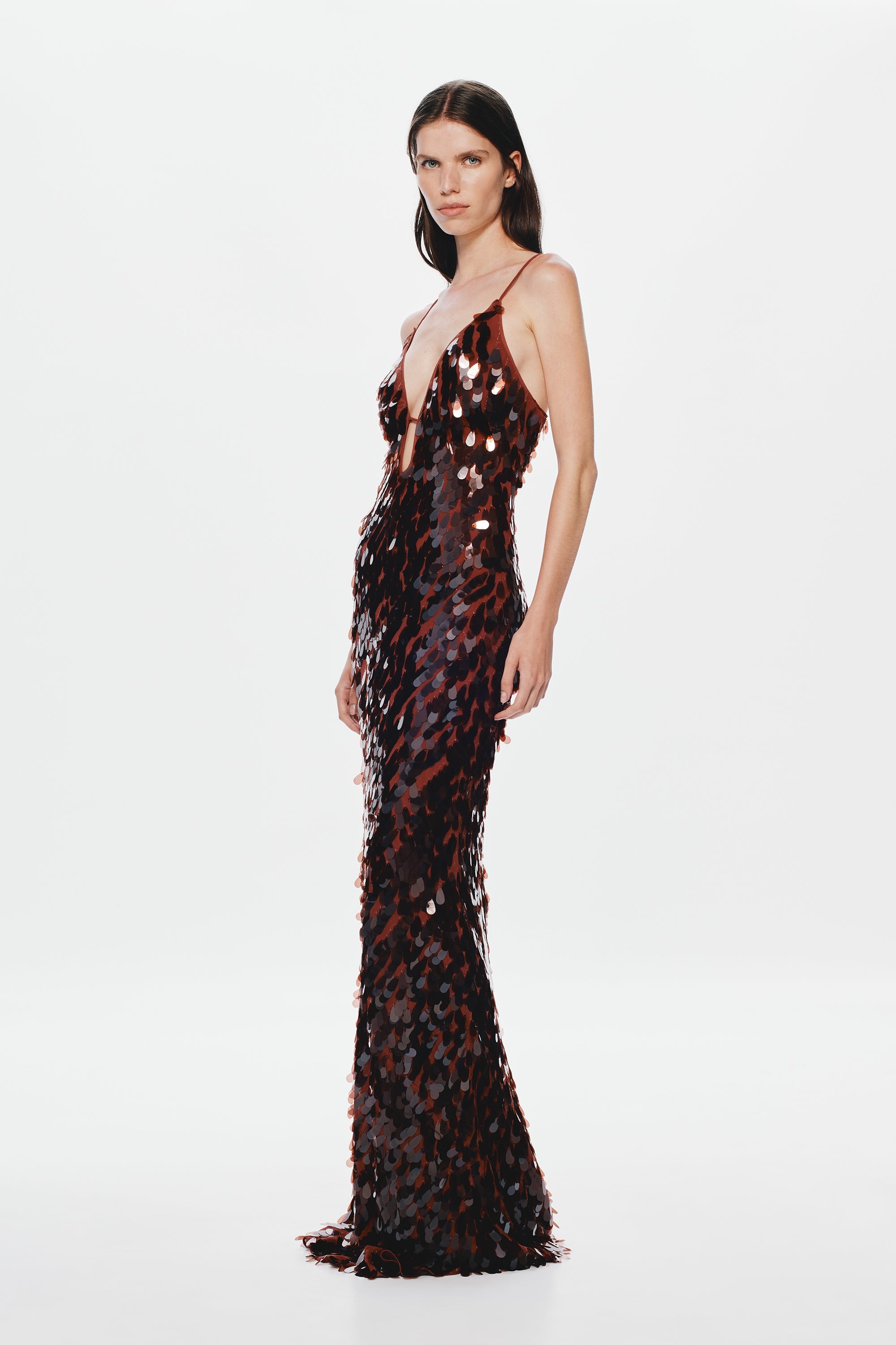 Lunaria – Sequin shimmer – Maxi dress-10183593296199-Ivory Ombre