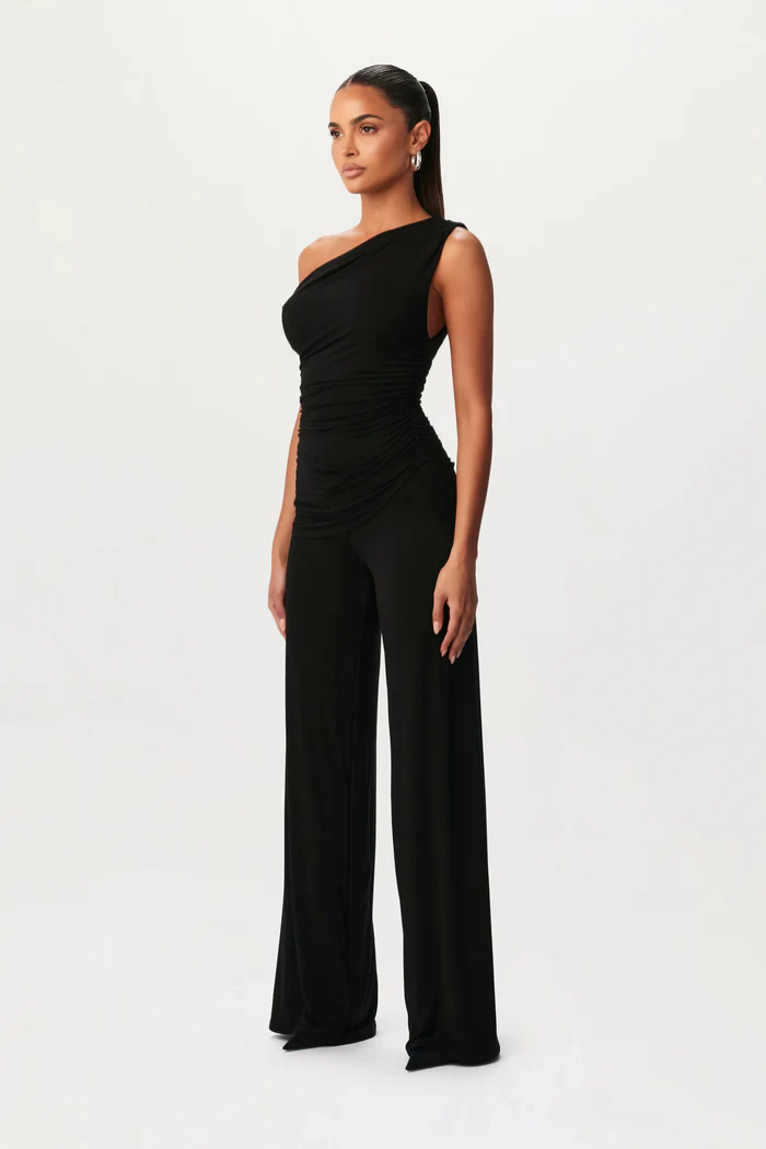 Lunavia – Draped silhouette – One-shoulder jumpsuit-10174855676231-Ivory Ombre