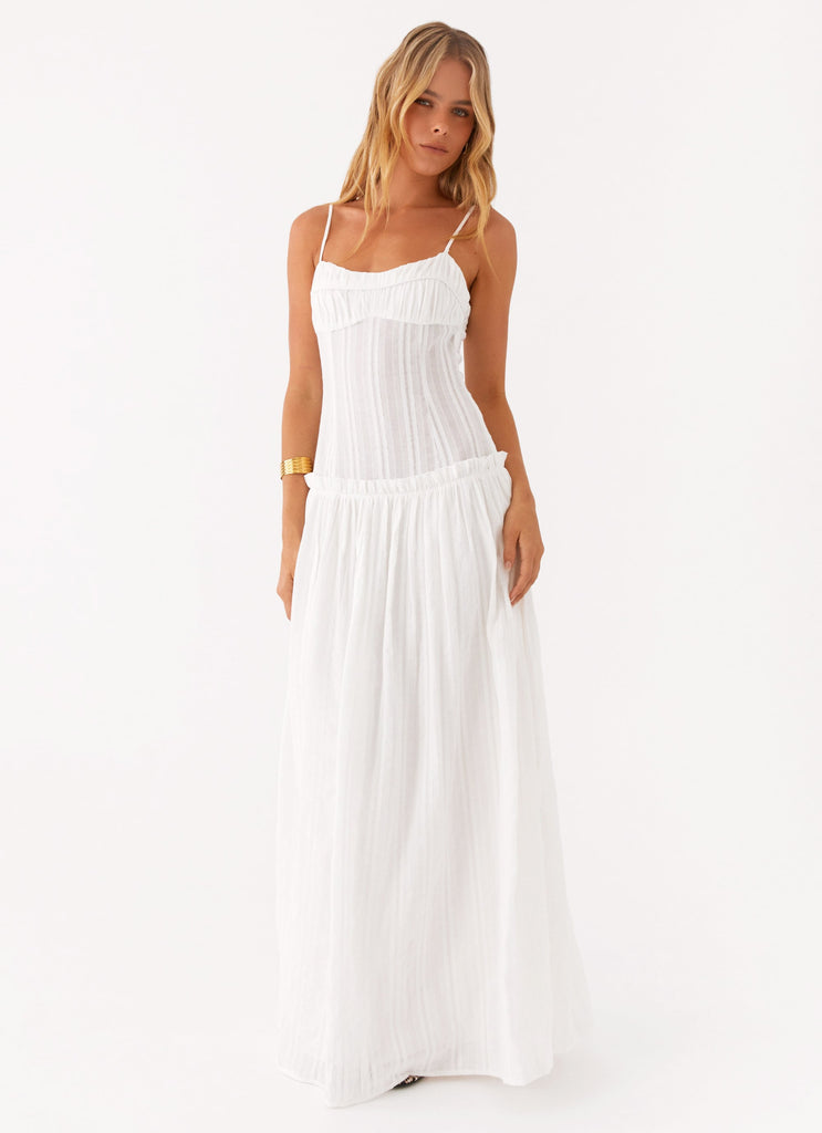 Lunelise – Ruched bodice – Maxi dress-10196518240583-Ivory Ombre