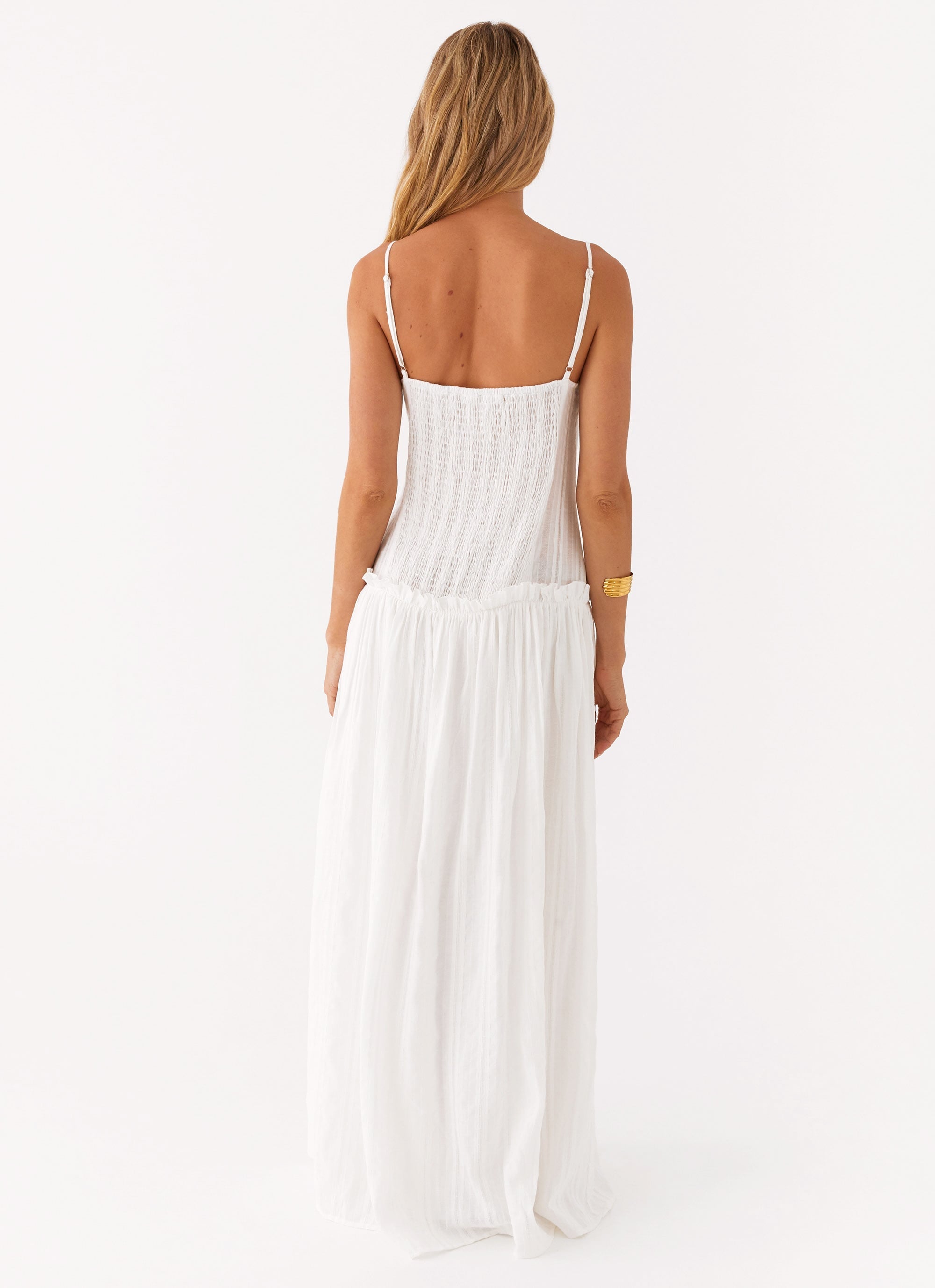 Lunelise – Ruched bodice – Maxi dress-10196518240583-Ivory Ombre