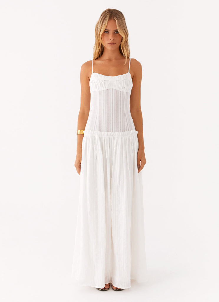 Lunelise – Ruched bodice – Maxi dress-10196518240583-Ivory Ombre