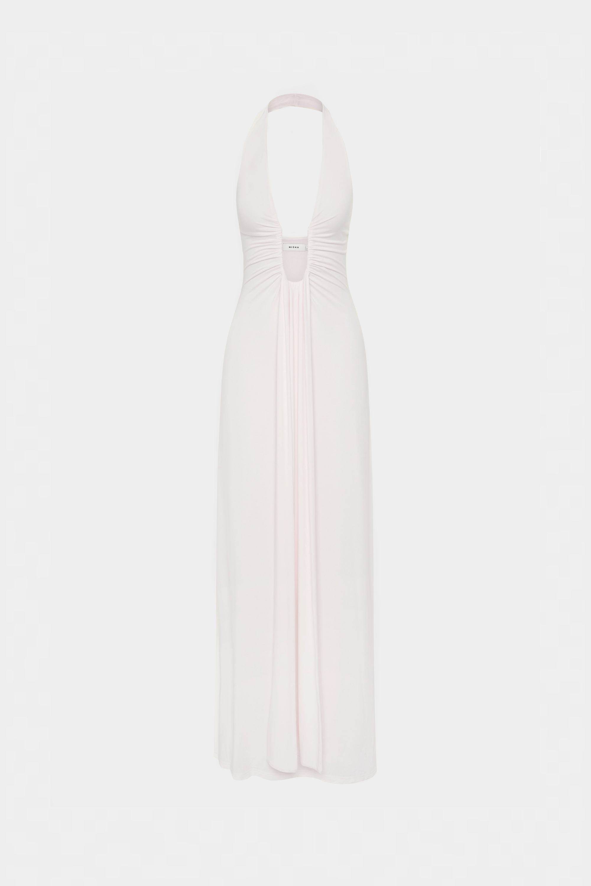 Lunèra – Plunging elegance – Maxi dress-10177035993415-Ivory Ombre