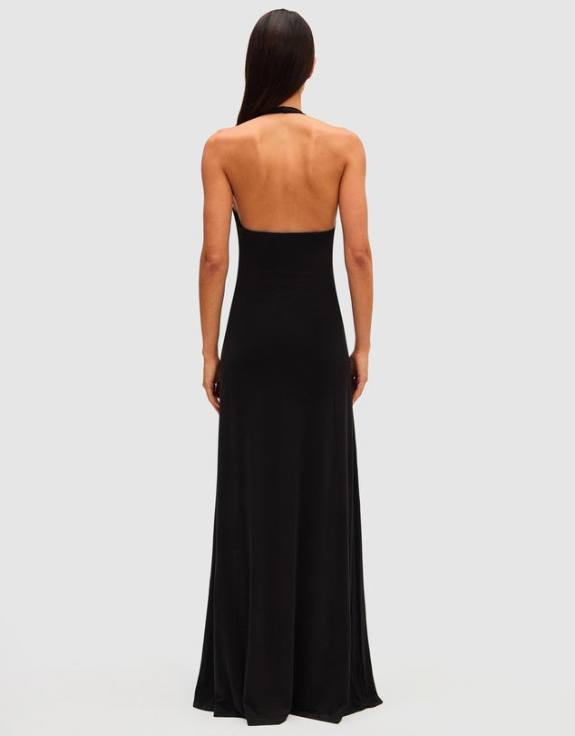 Lunèra – Plunging elegance – Maxi dress-10177035993415-Ivory Ombre