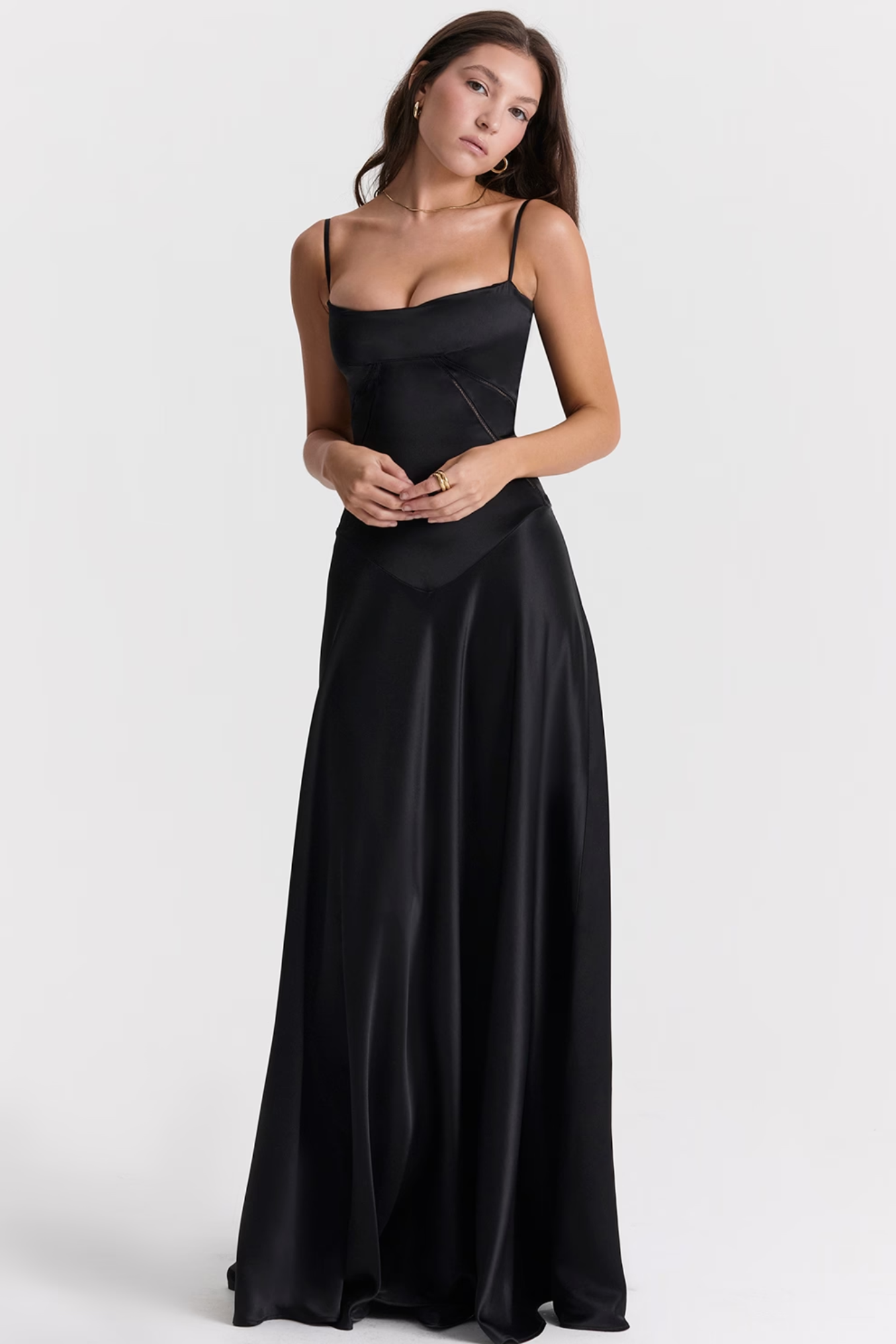 Lunestre – Contour cut-out – Maxi dress-10197521695047-Ivory Ombre