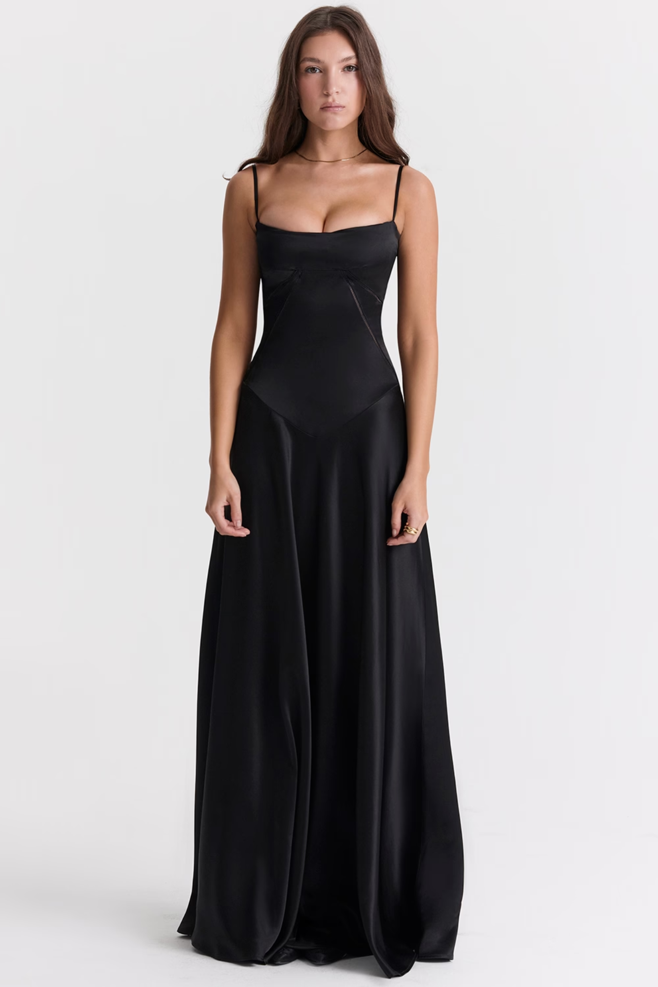 Lunestre – Contour cut-out – Maxi dress-10197521695047-Ivory Ombre