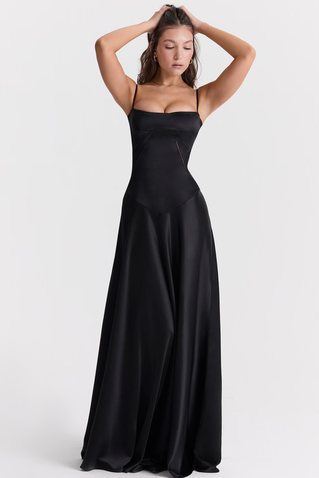 Lunestre – Contour cut-out – Maxi dress-10197521695047-Ivory Ombre